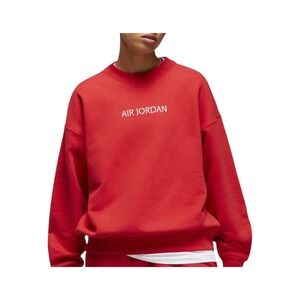 Air Jordan Red Crewneck Sweater Oversized Fit Excellence Attitude Soul Size XS